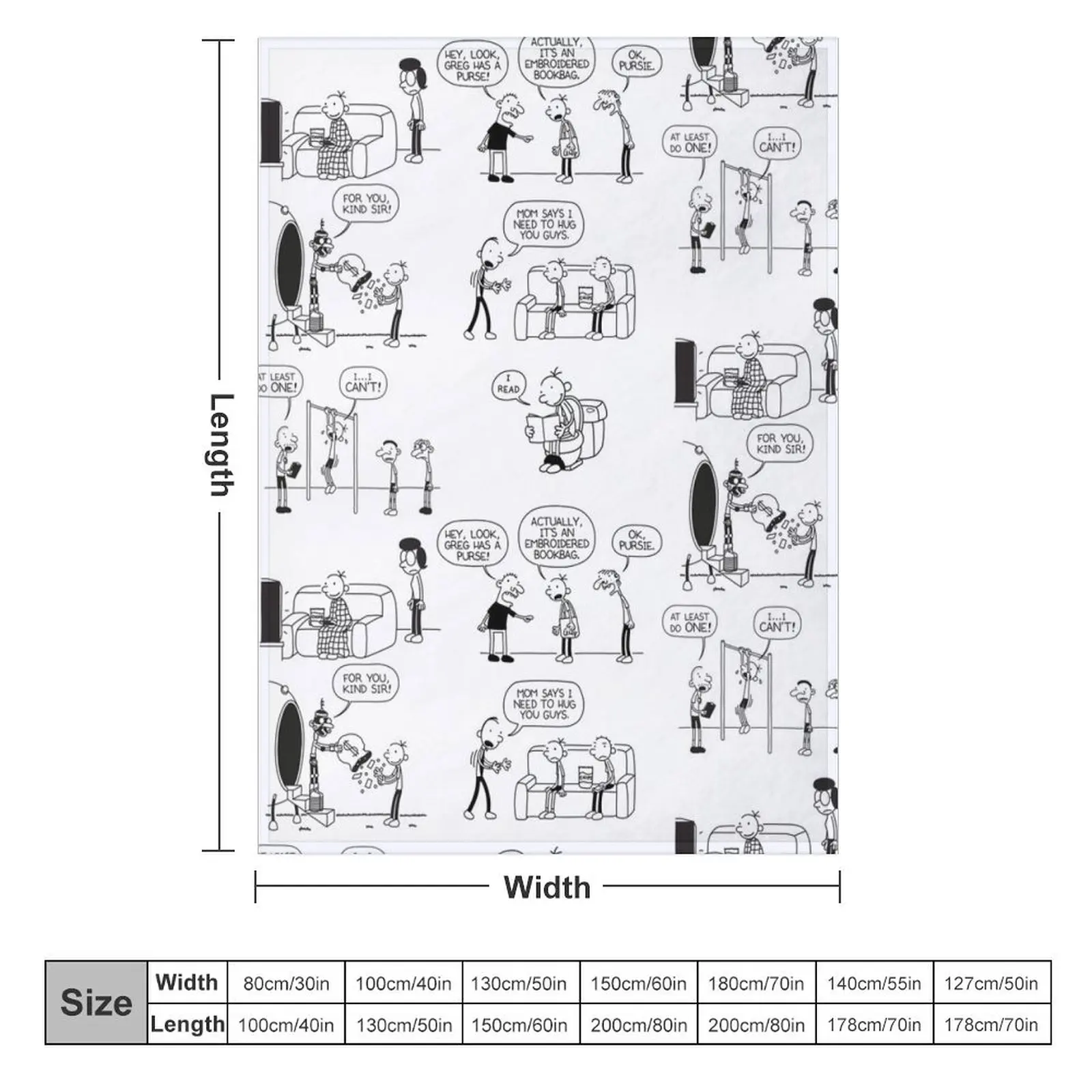 Wimpy Kid moments Throw Blanket Multi-Purpose christmas gifts Thins Blankets