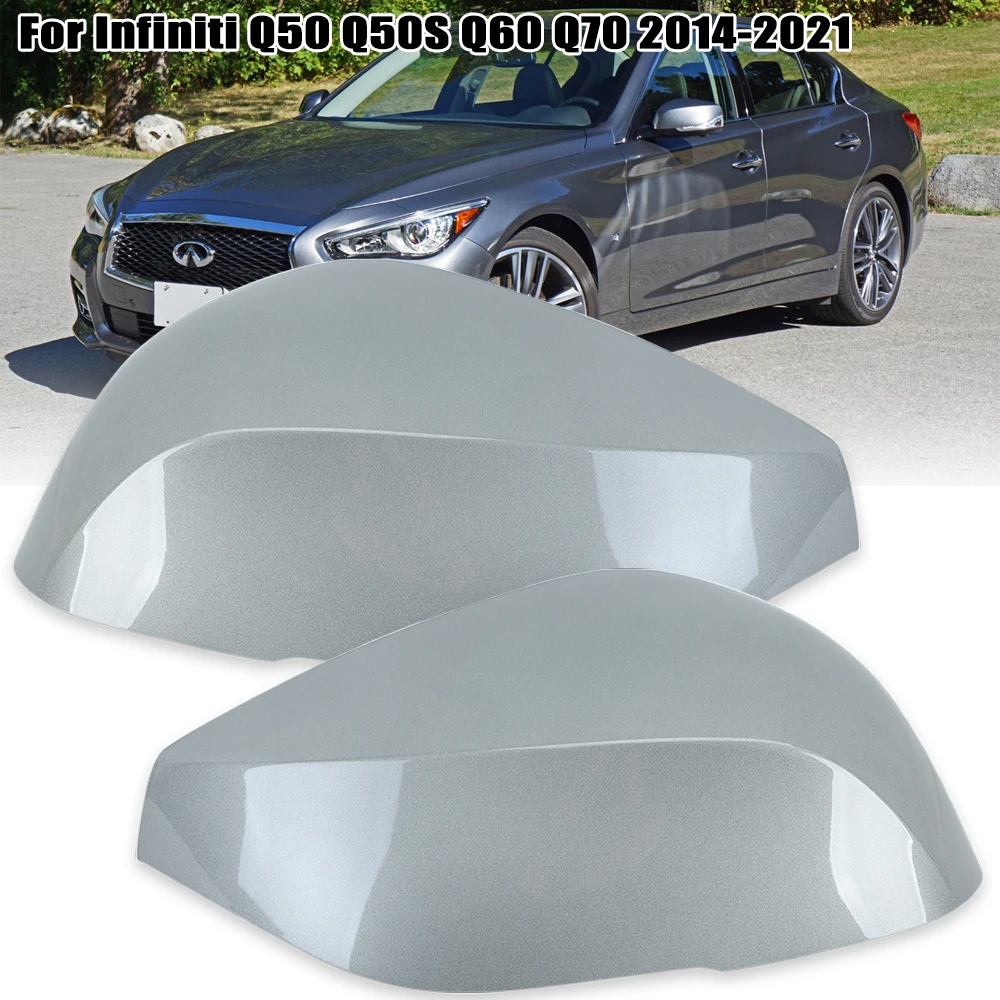

Чехол для зеркала заднего вида Infiniti Q50 Q60 QX30 Q70 2014 2015 2016 2017 2018 2019 2020 2021 темно-Платиновый Серый чехол для зеркала