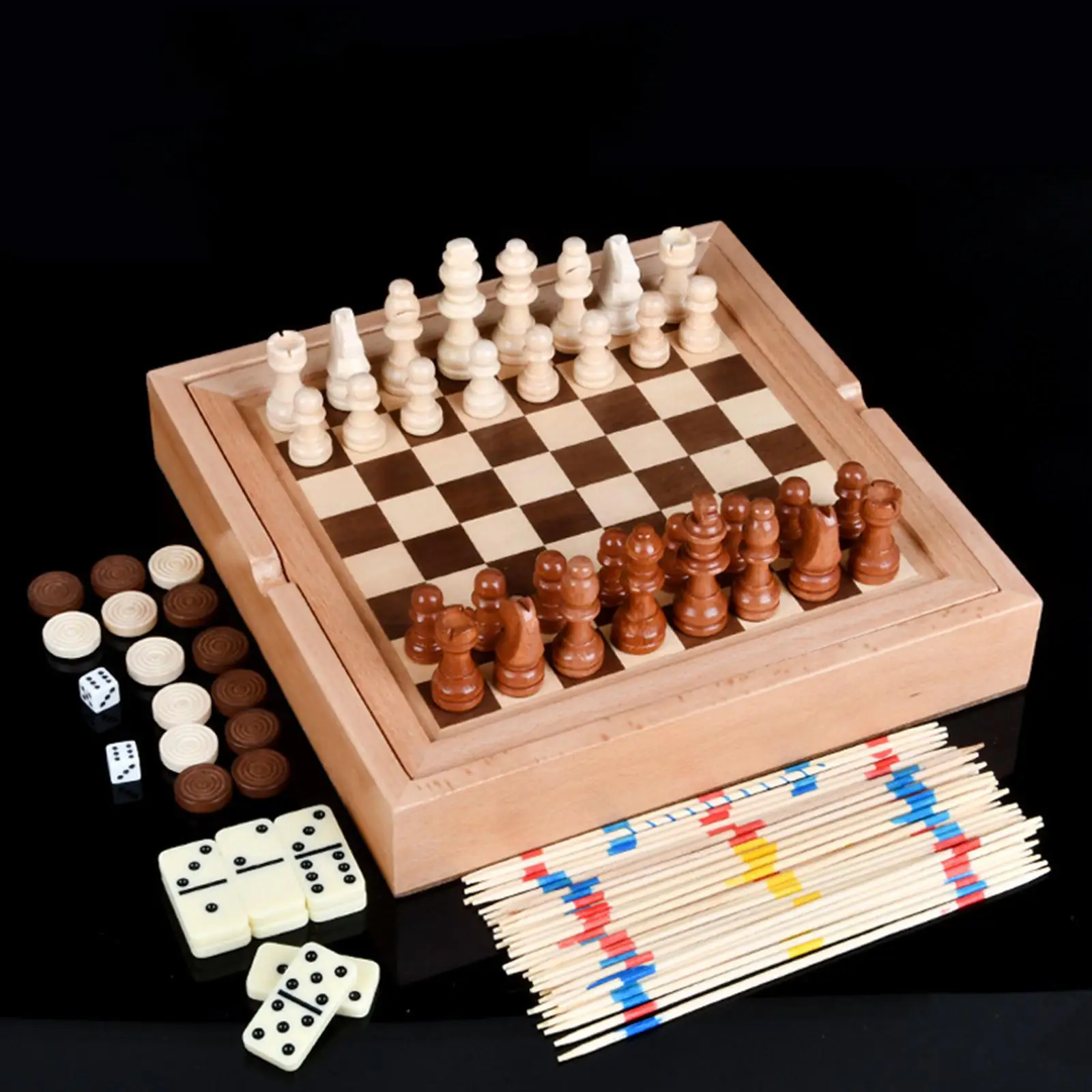 Handmade Chess Board Set Indoor Play Game Classic Board Game Chess Piece Set for