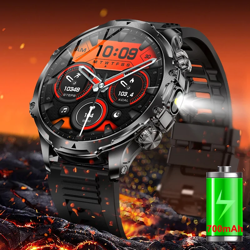 

LIGE 2025 Sports Smartwatch 700mAh Battery 1.9inch HD TFT Display Bluetooth Calling LED Flashlight Waterproof Outdoor Smartwatch