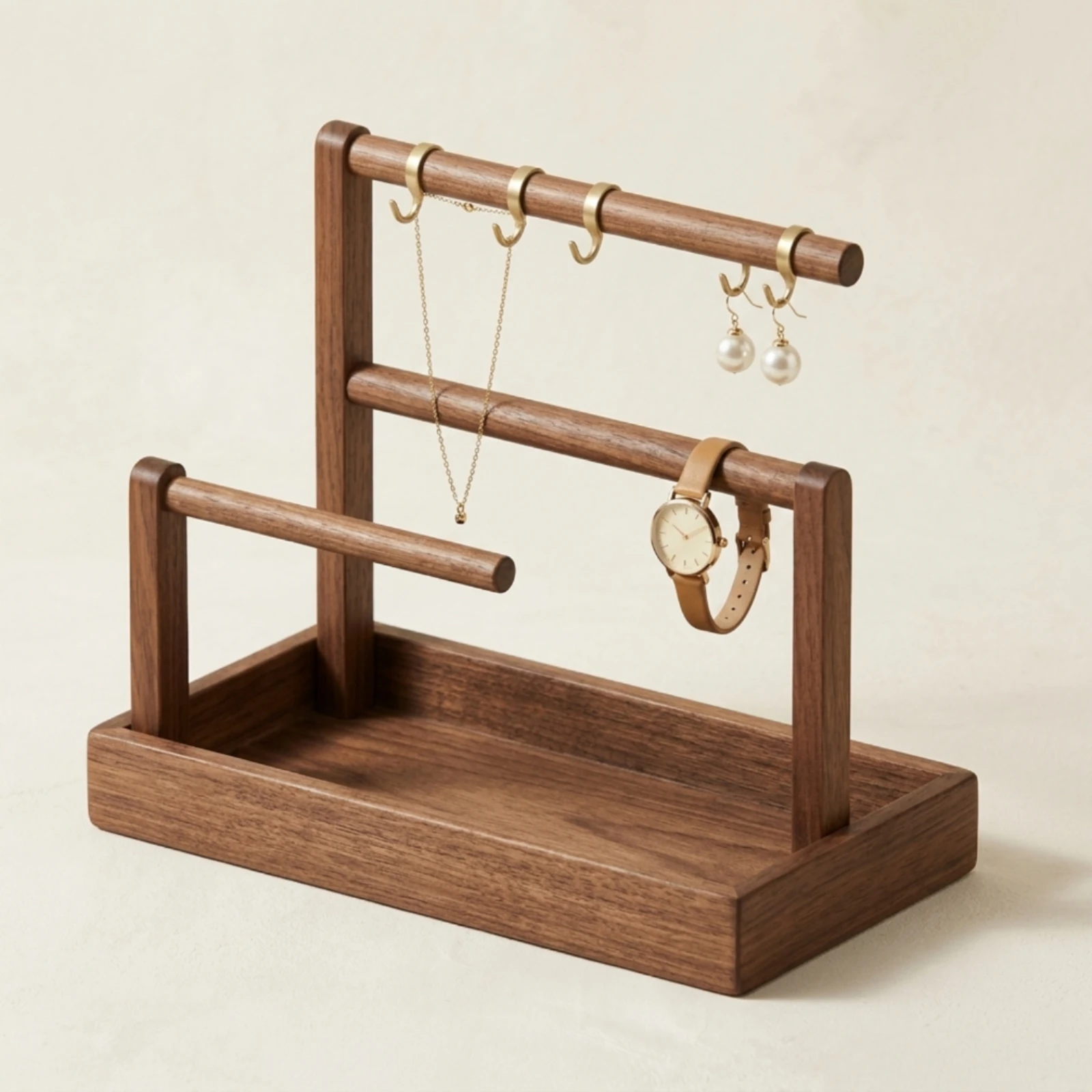 Jewelry Organizer Stand Tangle-Tangle-Resistant Jewelry Stand with Hooks Necklace Holder with Hooks Space-Saving