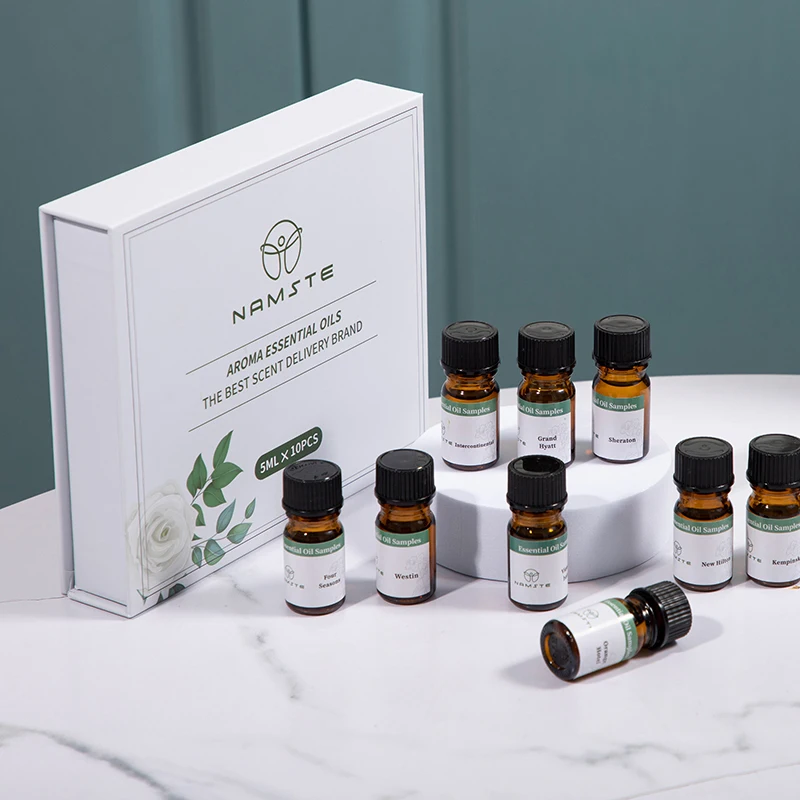 NAMSTE Essential Oil Samples Sets of Various Types Fragrance Series Suitable for Aroma Diffuser Air Freshener Aroma Oil Gift Box