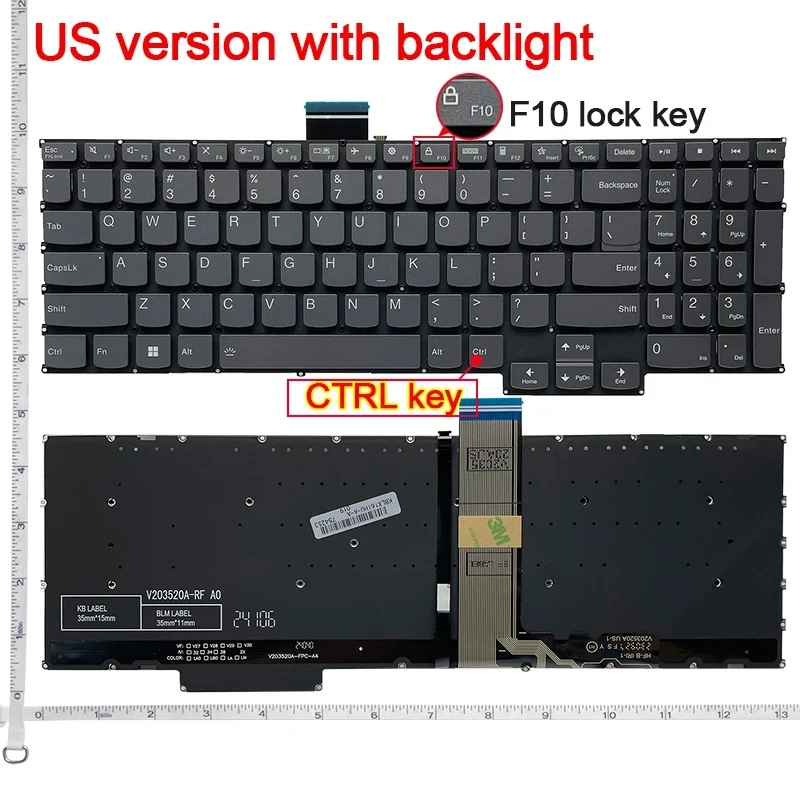 US Laptop Keyboard For Lenovo YOGA 16S ACH 2022 Thinkbook 16 G4+IAP Thinkbook 16P G2 Thinkbook 16P G3