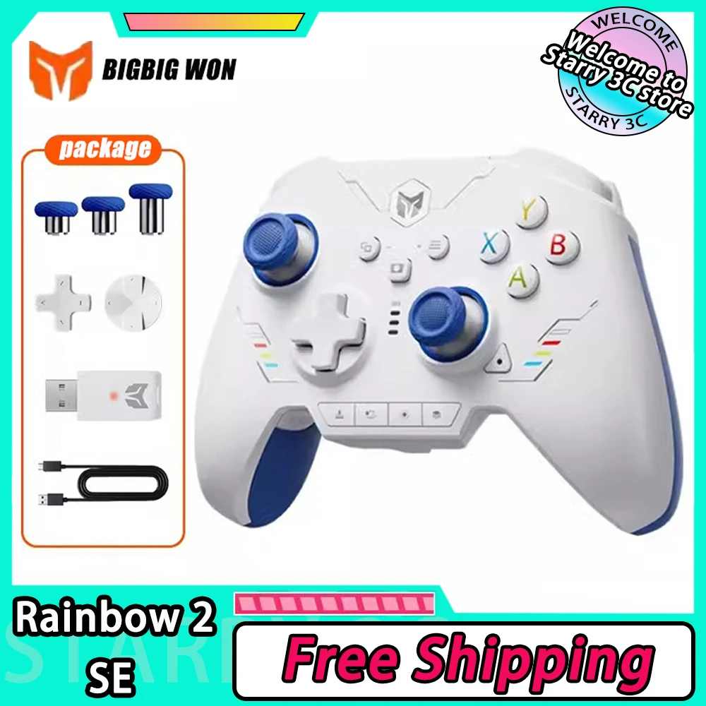 

BIGBIG WON Rainbow 2 SE Gamepads Three Mode Gaming Controllers Hall Effect Trigger Support PC/Switch/iOS/Android PC Gamer Gifts