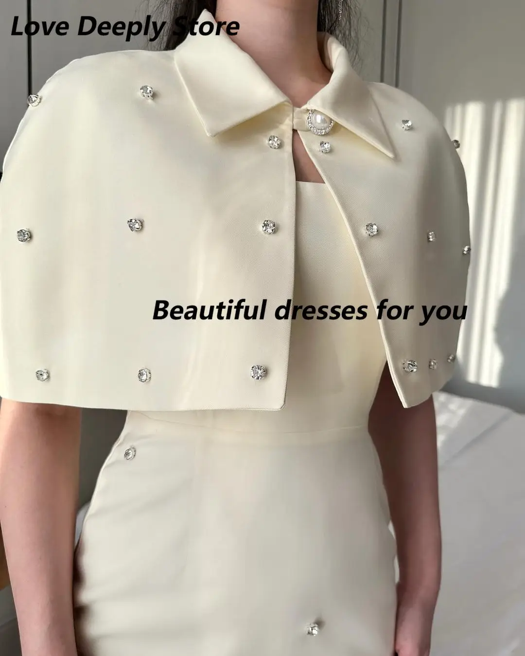 Personalizado requintado duas peças sem mangas vestidos de noite sem alças beadings tornozelo comprimento vestidos de baile vestidos de festa