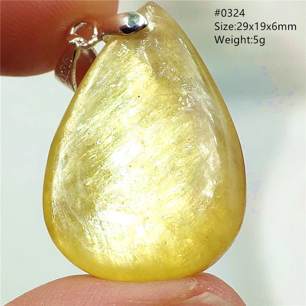 Natural Gold Lepidolite Quartz Tourmaline Pendant Jewelry Water Drop Yellow Tourmaline Mica Woman Men Necklace AAAAAA