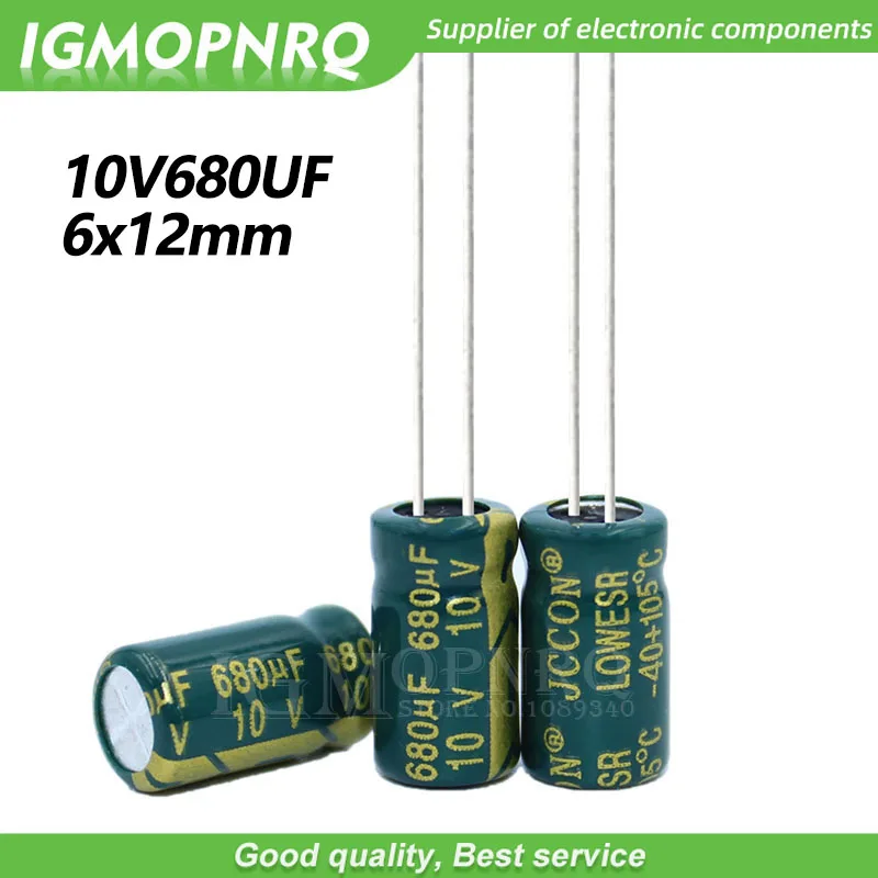 20PCS 10V680UF 6*11mm igmopnrq Aluminum electrolytic capacitor high frequent low impedance 6x11mm