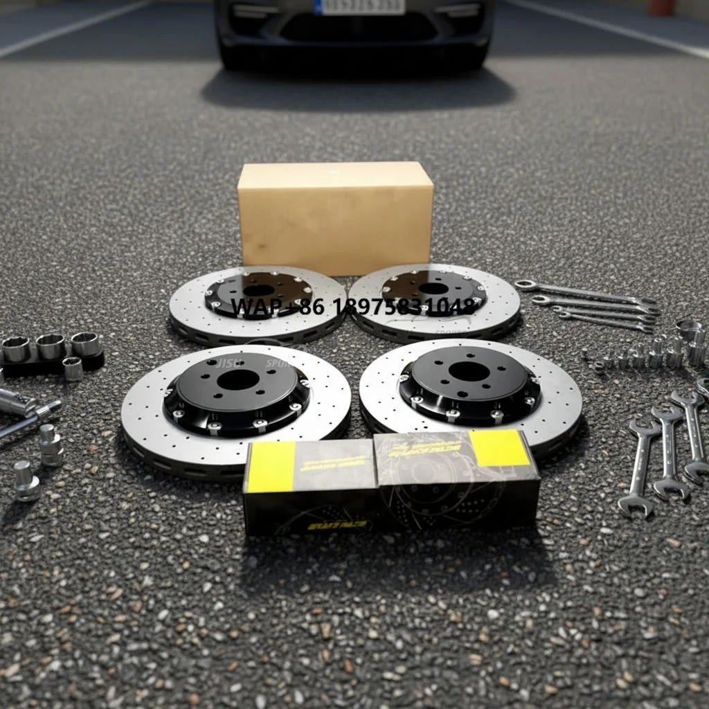 Direct Upgrade Long Fiber 380/390MM Carbon Ceramic Brake Disc Brake Rotor Performance Pads for GTR R35 R34