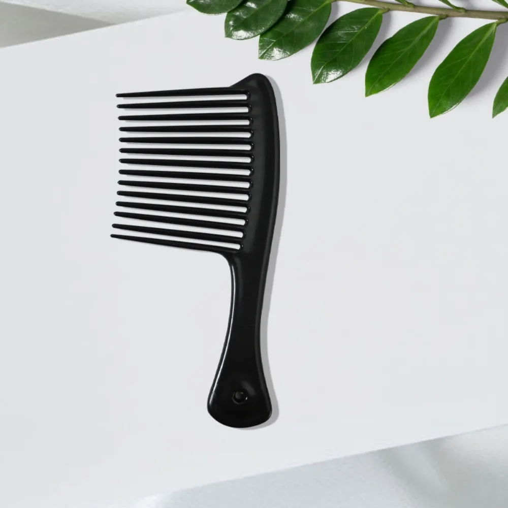 Cabeleireiro grande pente de dente largo alisamento pente anti-estático tingimento estilo escova portátil ferramenta estilo cabeça óleo pente