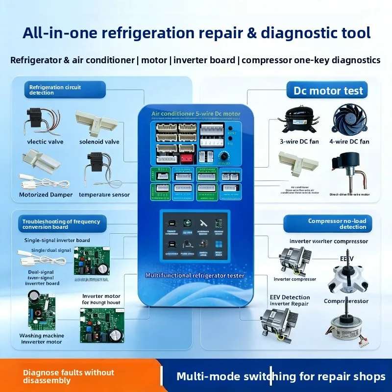 Fridge Detector Air Conditioner DC Fan Tester Inverter Compressor Expansion Valve Diagnostic Tool