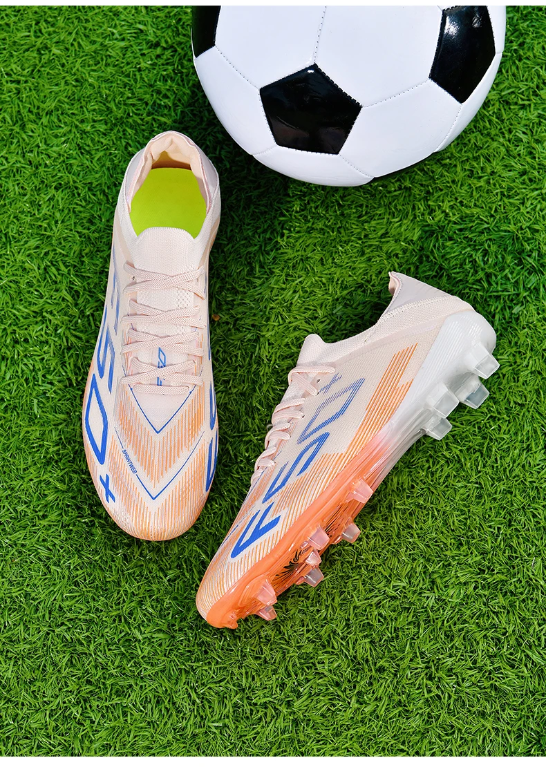 Neue Herren-Fußballschuhe, rutschfeste Stollenschuhe für Rasenplätze, hochgeschnittene, hochwertige Fußballschuhe, Futsal-Sneaker, Indoor- und Outdoor-Modelle, Bestseller. – Detail 10