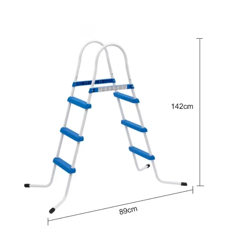 Pool Entry Step Ladder with Secure Non-Slip Steps for Above Ground Outdoor Swimming Pools, 3 Steps,Assemble easily