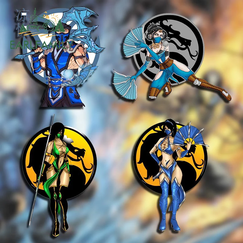 EARLFAMILY 13cm for Mortal Kombat Jade Kitana Arcade Game Car Sticker Fun Sexy Anime Decal Vinyl Waterproof Accessories Graphics