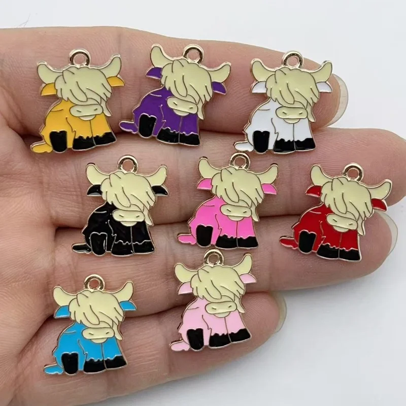 10pcs Cartoon Animal Charm Pendant Item Link Earrings DIY Production Accessories Wholesale