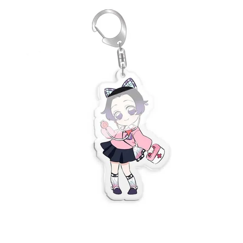 Demon Slayer Uzui Tengen Acrylic Plastic Keychain Kochou Shinobu Tokitou Muichirou Shinazugawa Sanemi Model Toys 1PCS Randomly