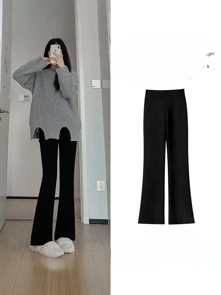 

Брюки Bootcut, популярные женские шикарные модные модные стильные элегантные элегантные изысканные изысканные полированные культивированные культивированные брюки