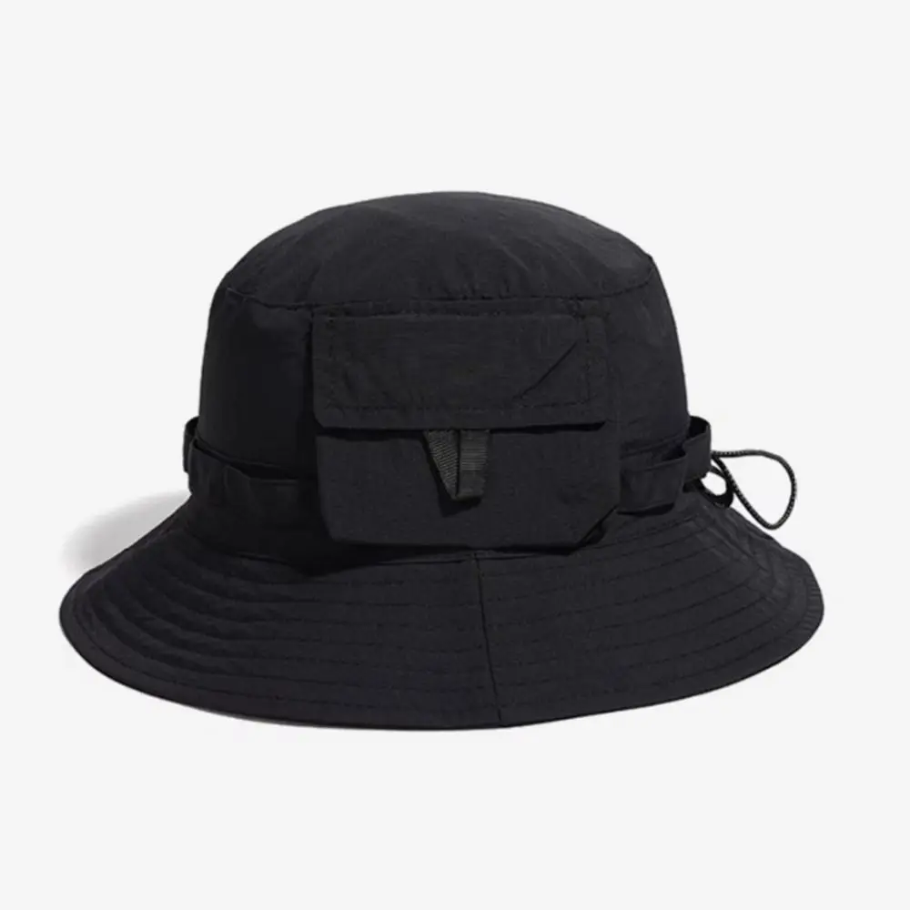 Anti-UV Foldable Bucket Hat Breathable Pocket Design Waterproof Sun Hat With Storage Bag Polyester Quick Drying Fisherman Hat