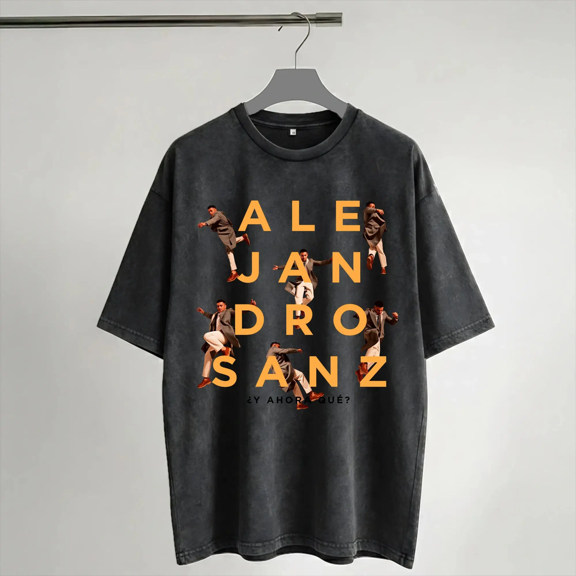 Alejandro Sanz 2026 Concert T Shirts Hip Hop Washed Cotton Harajuku T-Shirts  Vintage Men Women Streetwear Graphic Tees