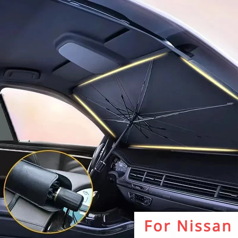 

Car Sunshade Umbrella Windshield Folding Front Parasol Umbrella for Nissan Qashqai Juke J10 J11 X-Trail T32 T31 Kicks Tiida