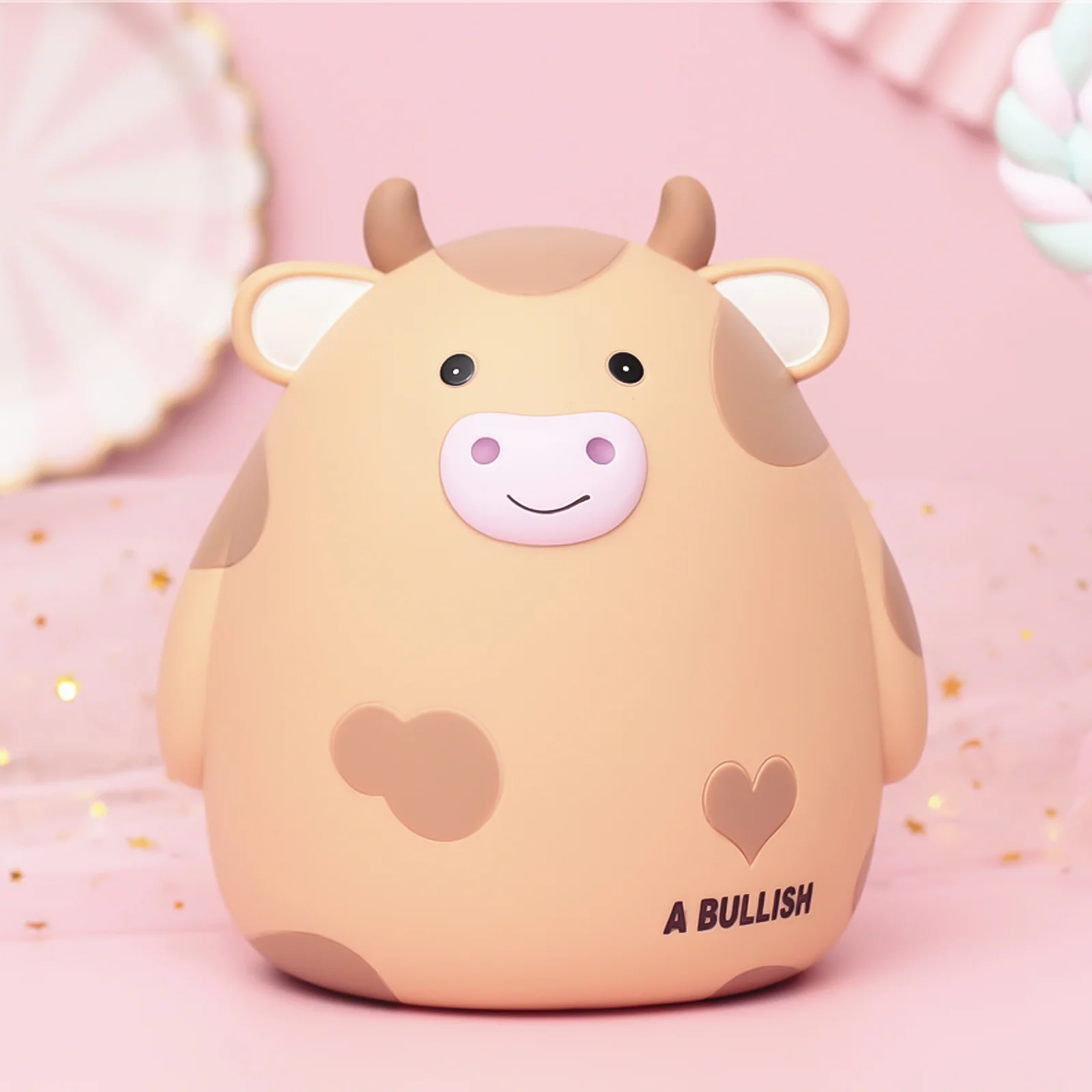 

1Pcs Adorable Calf Piggy Bank High Quality Coin Saving Box for Kids Daily Savings Cute Animal Design Desktop Decoration Khaki