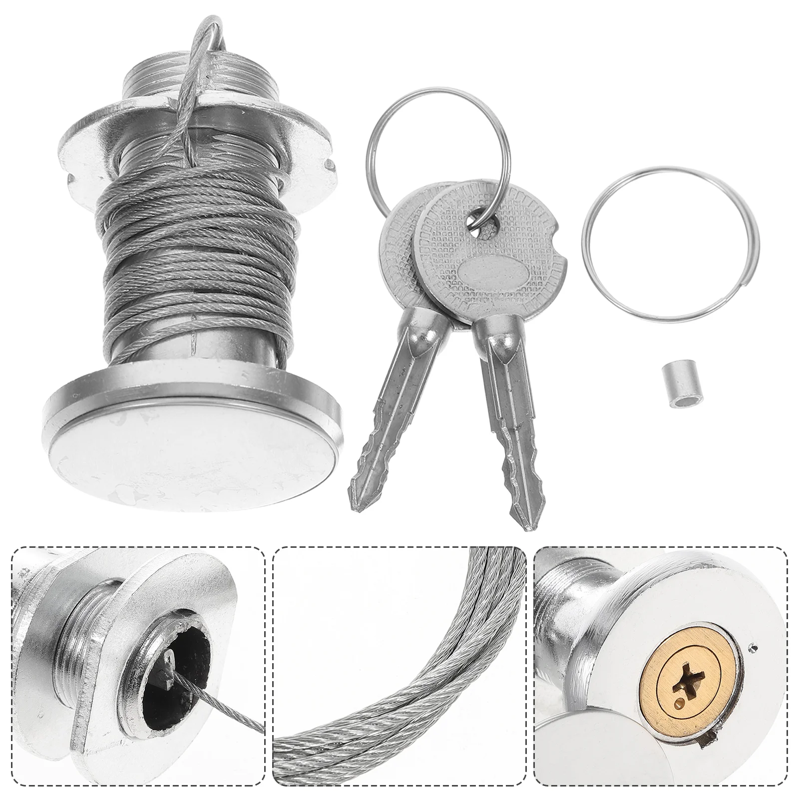 

Switch Coat Hanger Flap Door Lock Garage Emergency Release Shed Drawstring Key Kit Hardware Travel