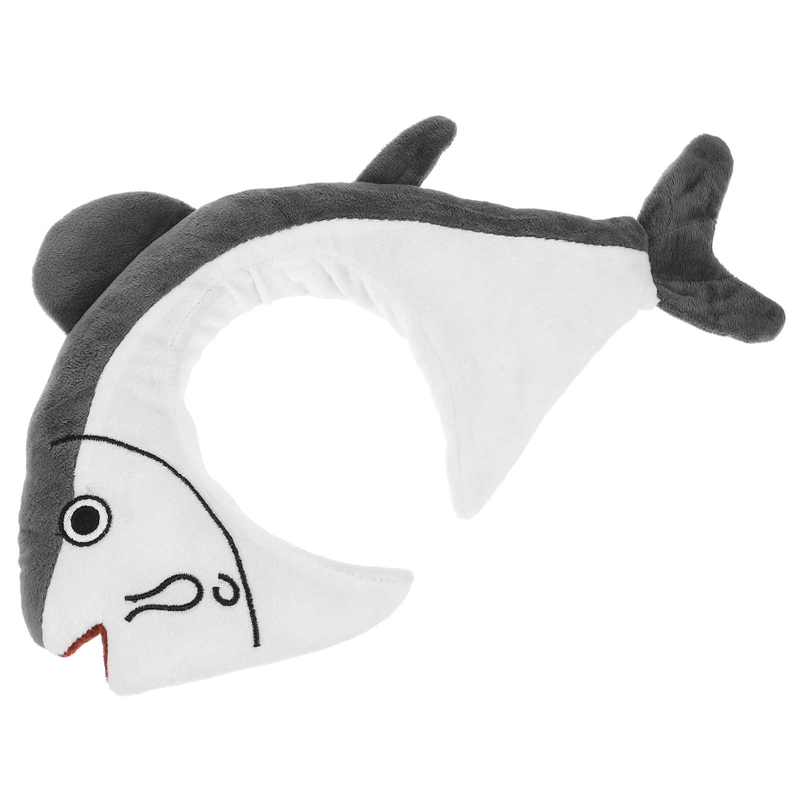 

Large Salted Fish Headband Cartoon Party Hair Accessory Plush Headdress Sea Animals Fancy Dress Props for Women Girls Hawaiian