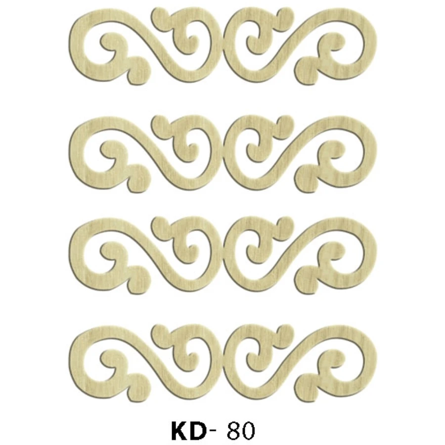 KD80 Motif Wood Package Ornament, Dyeable Raw Wood Ornament