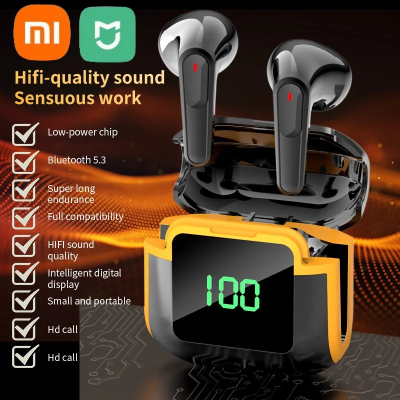 Xiaomi PRO90 Bluetooth 5.3 Headphone TWS Wireless Earphone with LED Display Stereo Headset Touch Control Earbuds Noise Reduction