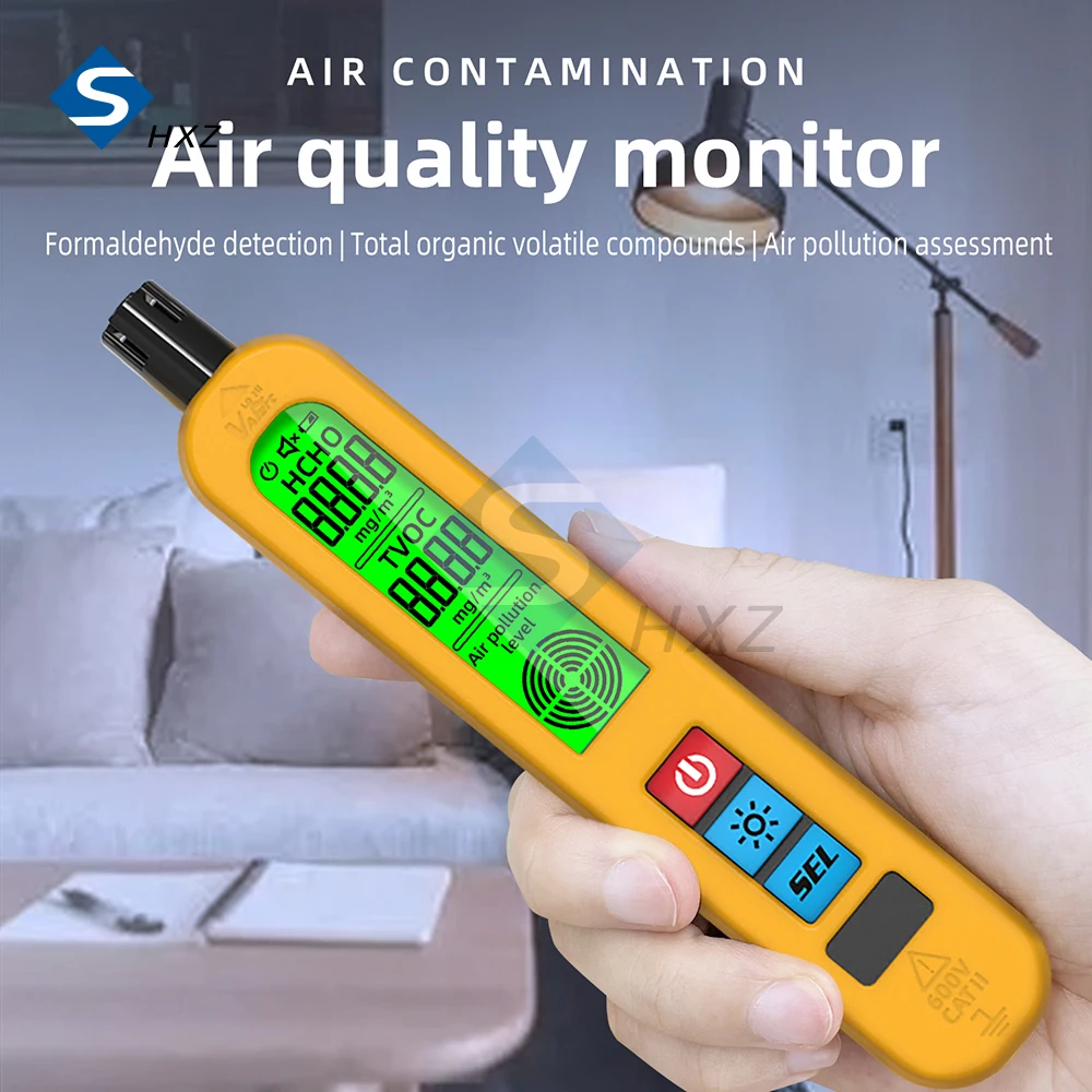 G2 Air Quality Detector Gas Detector Auto Alarm Formaldehyde HCHO TVOC Portable LCD Digtal Display Home Office Indoor Detection