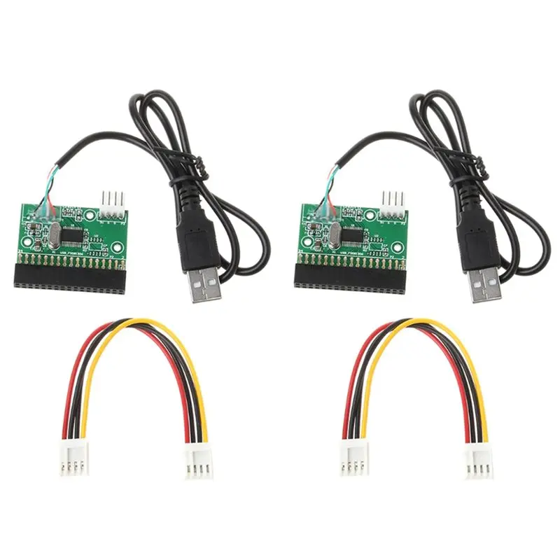 Ingenious-For Legacy PC Compatible 34Pin Floppy Drive Connector Adapter- USB Cable 2Pcs 1.44MB 3.5" U Disk To Floppy Disk PCB Bo