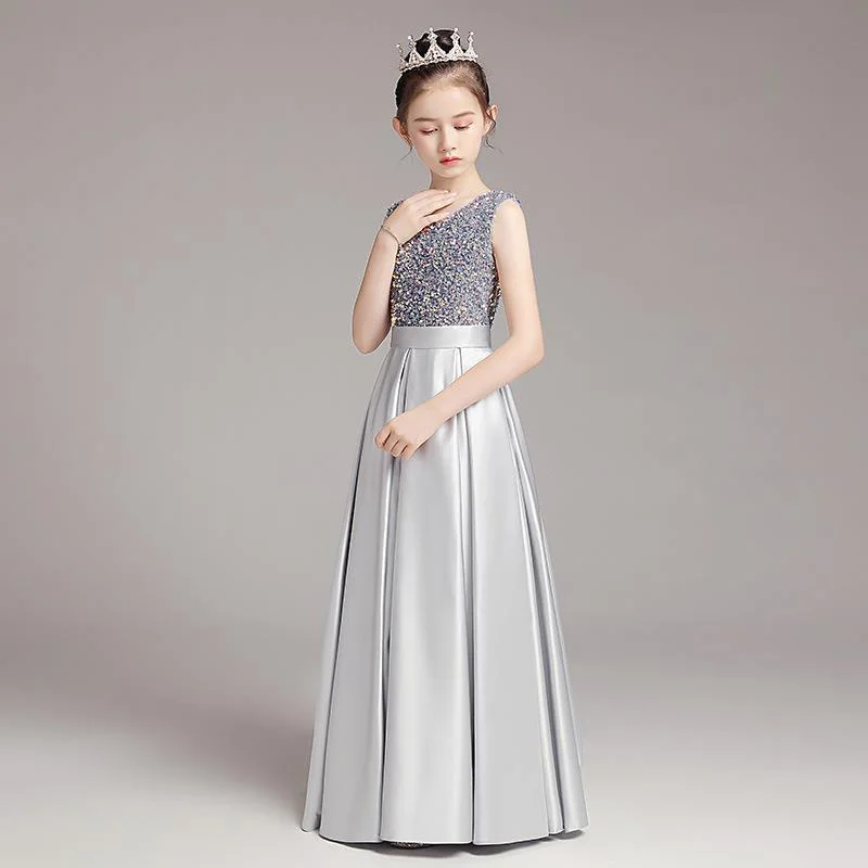 2024 Baby Girls Dress Piano Competition Costume Clothing Fashion Princess Dresses Evening Birthday Party Dresses Children Gifts