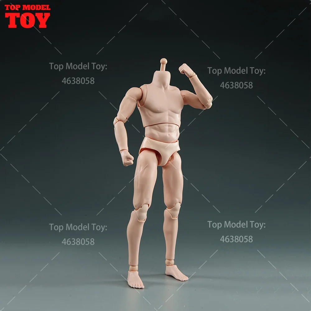โมเดลร่างกายชายแบบข้อต่ออ่อนตัวพิเศษ ขนาด 1/6 พร้อมคอเชื่อมต่อ กล้ามเนื้อสีขาว ขนาด 12 นิ้ว ตุ๊กตาแอคชั่นฟิกเกอร์ทหาร