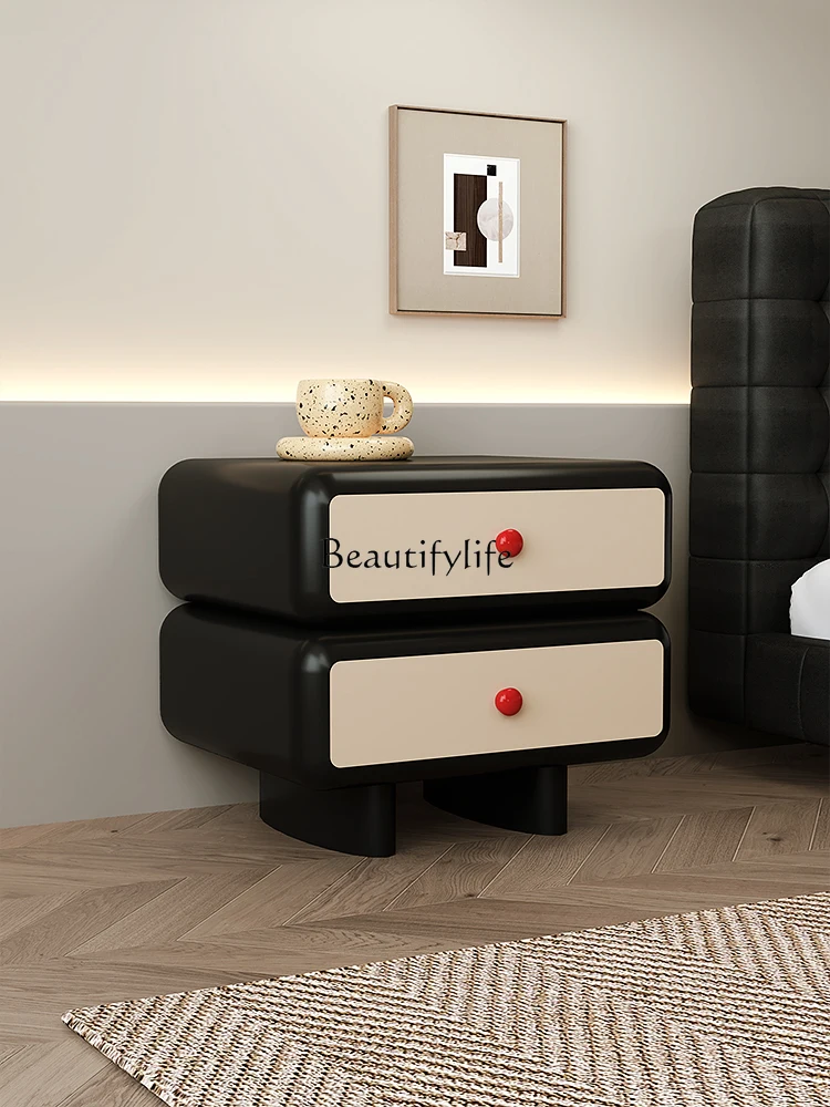 

Italian light luxury bedside table Bedroom bedside storage cabinet