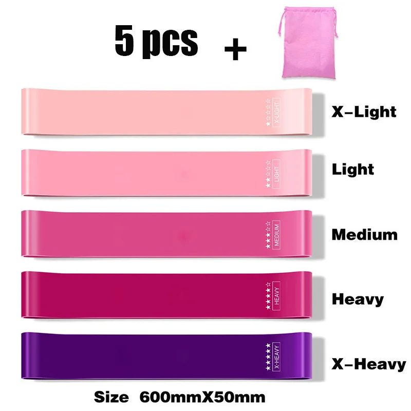 Sport Yoga Resistance Loop Band Bodybuilding Workout Squat Fitness Exercise Gym Pilates Elastic Flat