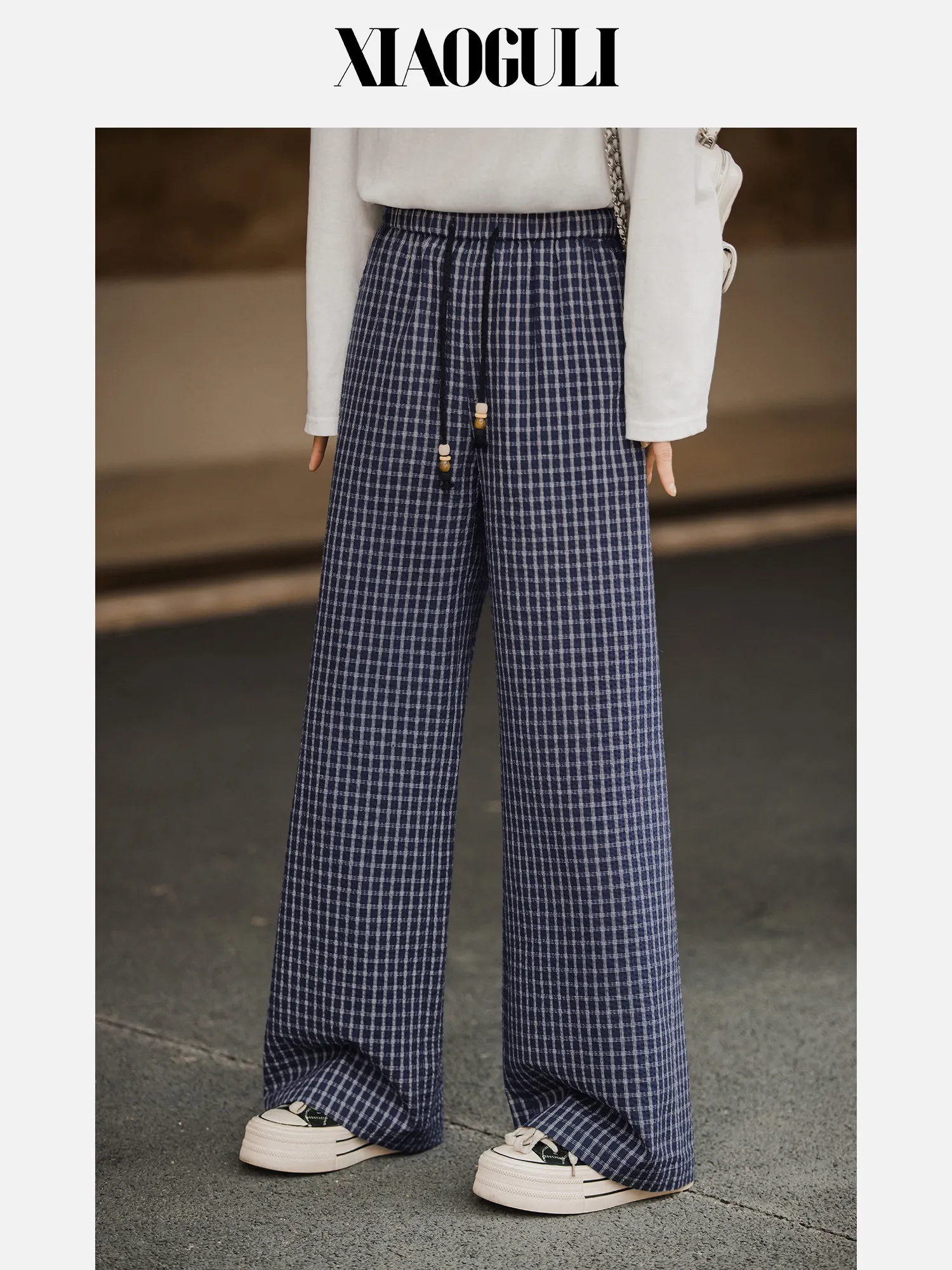 High Waist Plaid Wi…