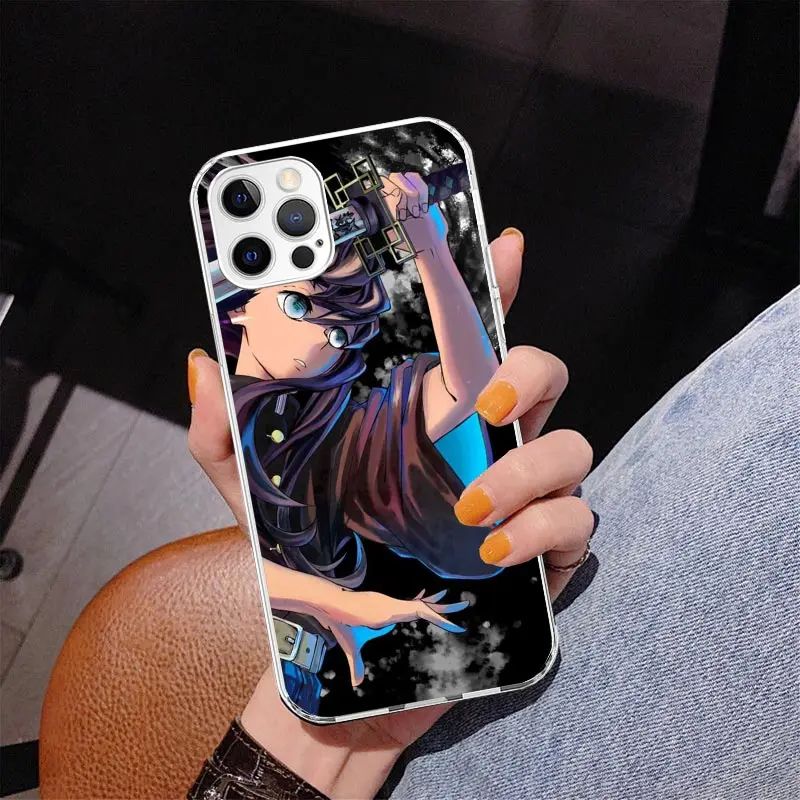 Demon Slayer Tokitou Muichirou Phone Case For Apple iphone 16 15 14 13 12 11 Pro Max SE X XS XR 7 + 8 Plus Print Soft Cover Fund