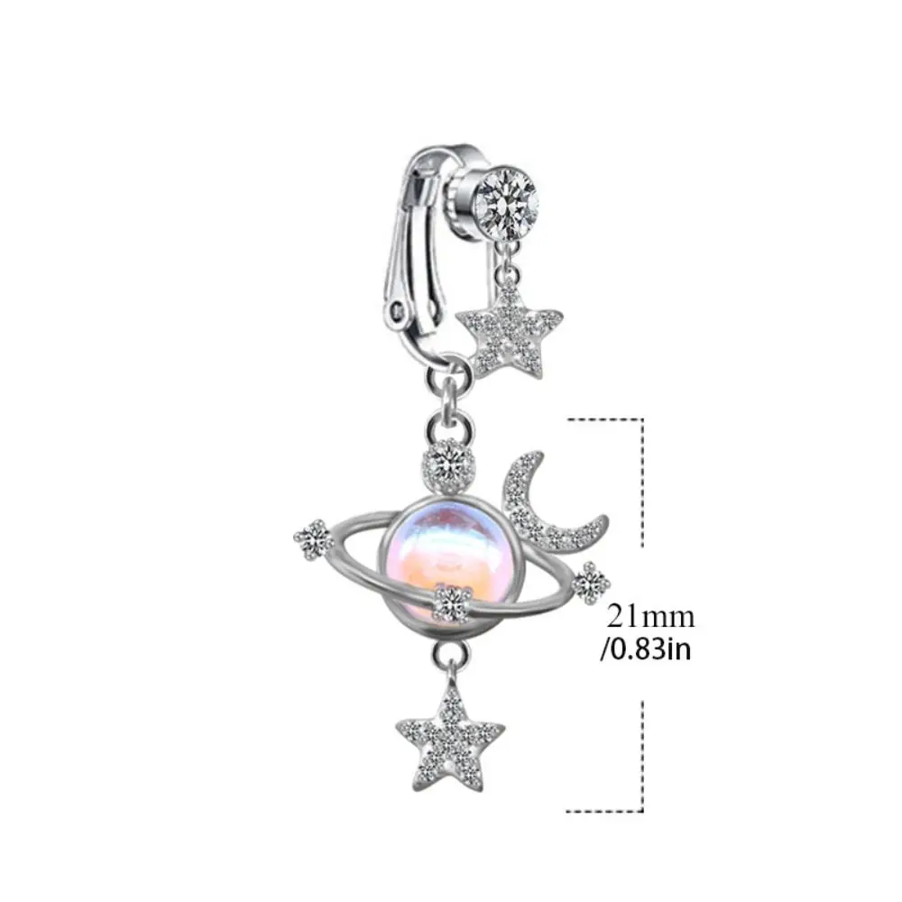 Cincin Pusar Zirkon Silang Berlian Imitasi Antik Perhiasan Tubuh Tembaga Kristal Hadiah Perhiasan Tindik Perut Punk