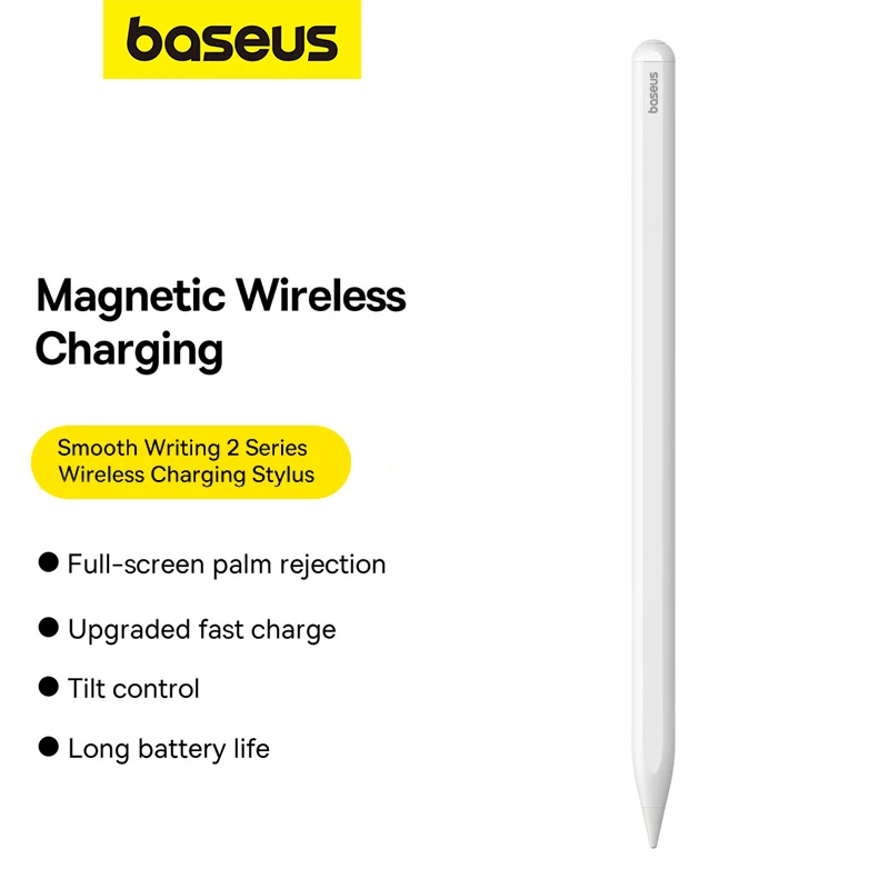 Baseus Smooth Writing 2 Series Wireless Charging Stylus, Moon White (Active version with active pen tip)