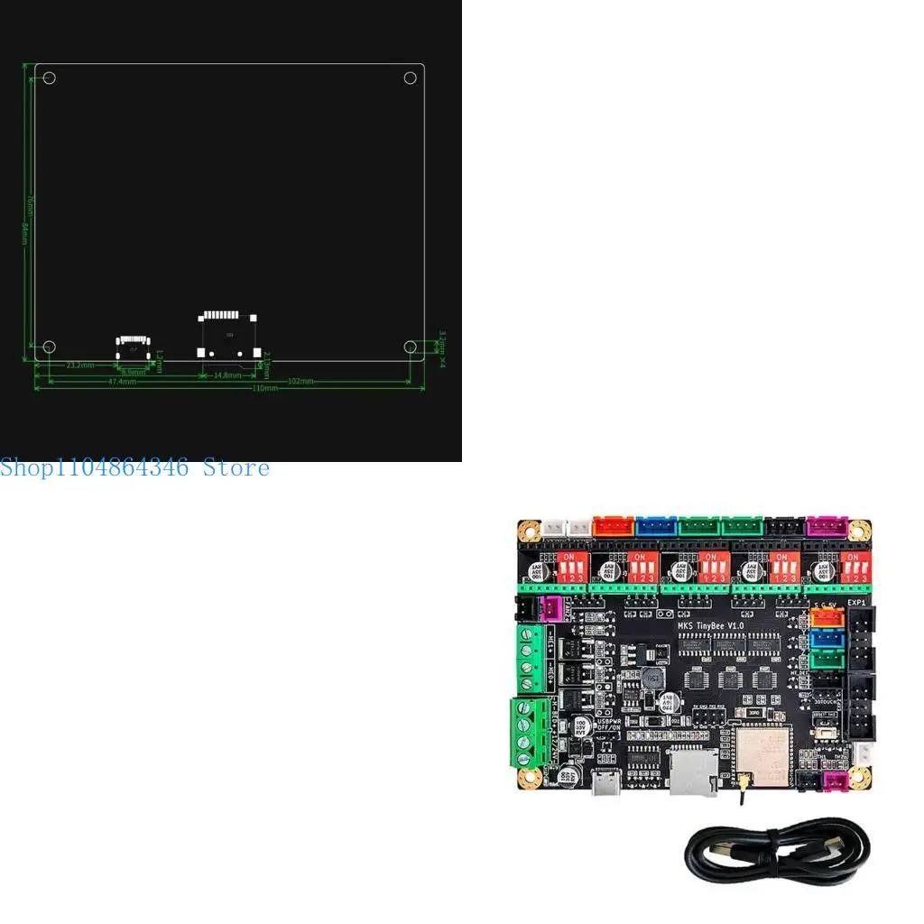 

5ASD PRINTER MKS Tinybee Mainboard ESP32 WiFi MCU поддерживает прошивку MARLIN2.0