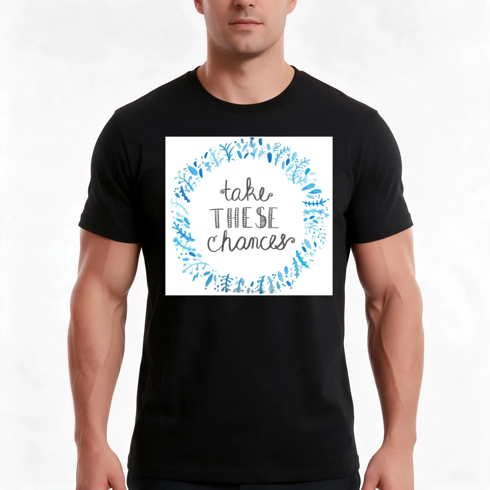Take These Chances T-Shirt, Summer Casual Cotton Tee, Oversized Streetwear Tops, Vintage Graphic Print, Loose Fit Short Sleeve