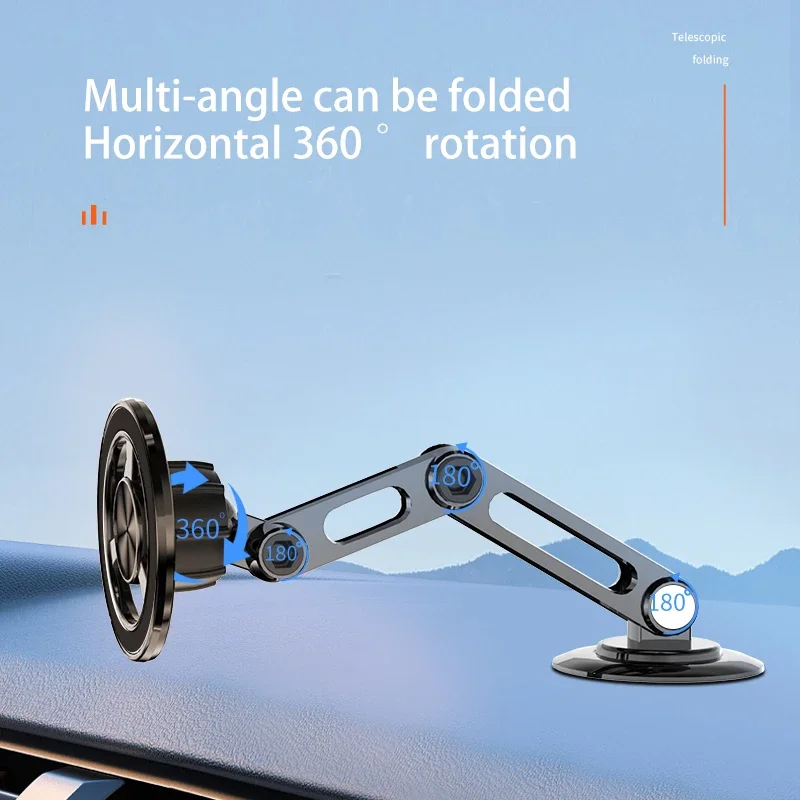 Mobile Phone Magnetic Holder for Magsafe Foldable Strong Magnet Stand Mount Car Dashboard GPS Bracket For iPhone 16 15 14 Xiaomi