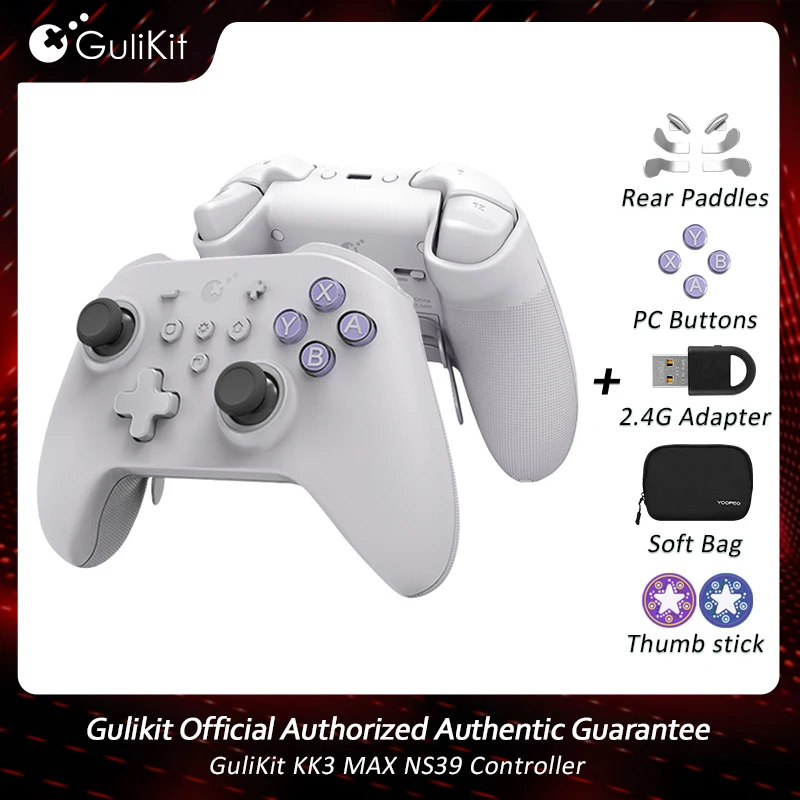 

GuliKit KK3 MAX Controller NS39 KingKong 3 Gamepad with Hall Effect Joysticks & Triggers for Windows Nintendo Switch Android iOS