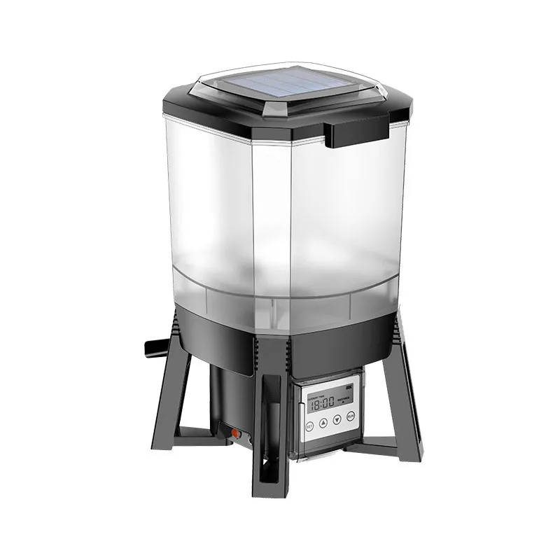 

Charging, solar energy, feeder, koi, fish pond, feeder, outdoor