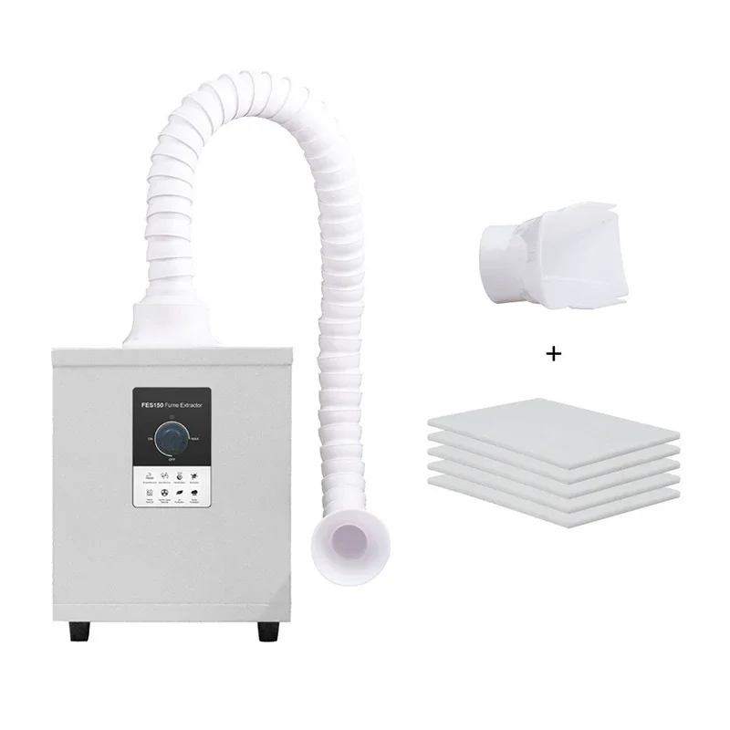 Soldering Fume Extractor FES150W DTF Smoke Absorber Purifier HEPA For Laser Engraving,Nail Salon