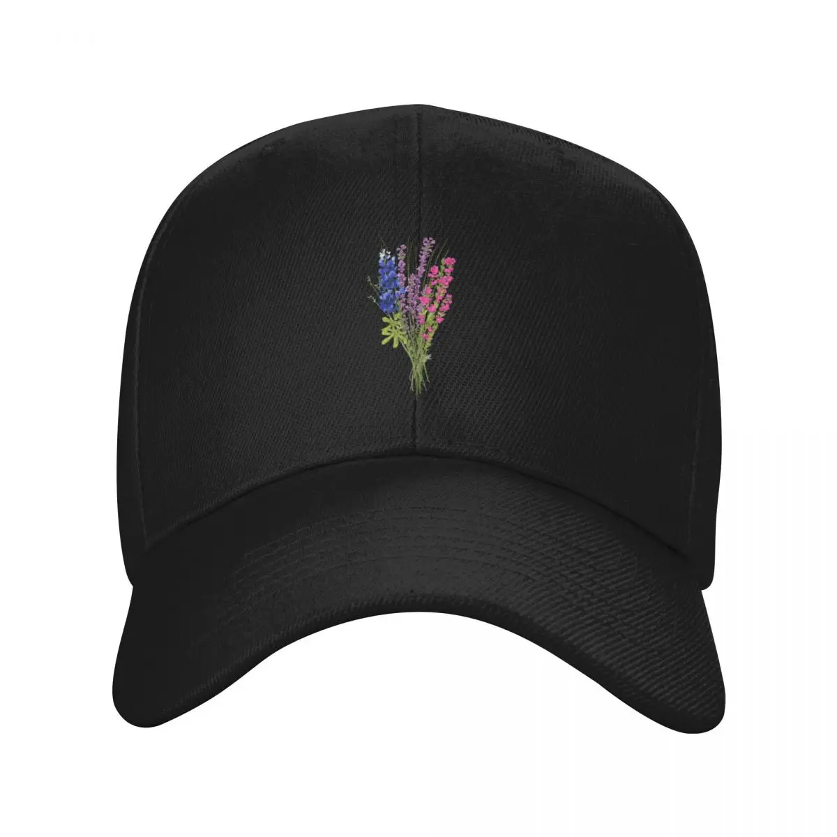 

subtle bi pride flowers Baseball Cap Beach Bag black dad hat Golf Hat Man Luxury Woman Men's