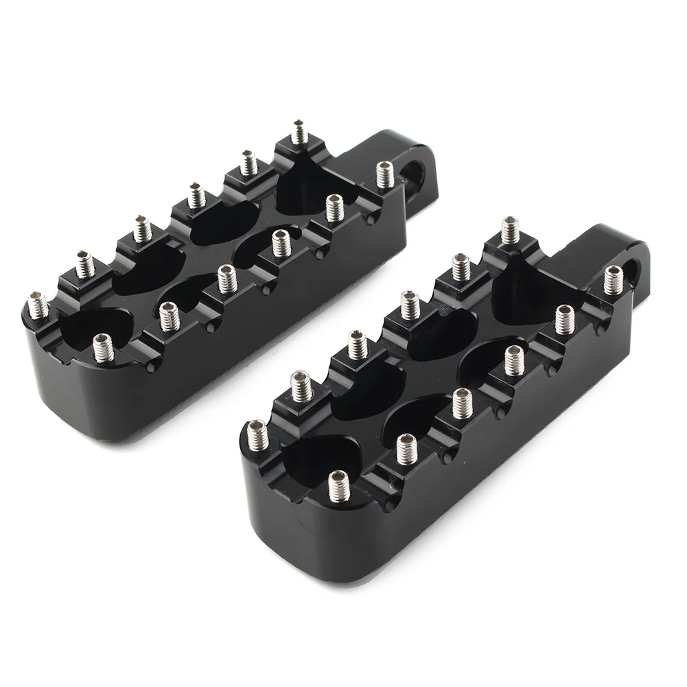 1 Pair Black Foot Pegs Rests Pedals For Harley Dyna Wide Glide FXDWG FXDB FXDL FXDF Motorbike Accessories