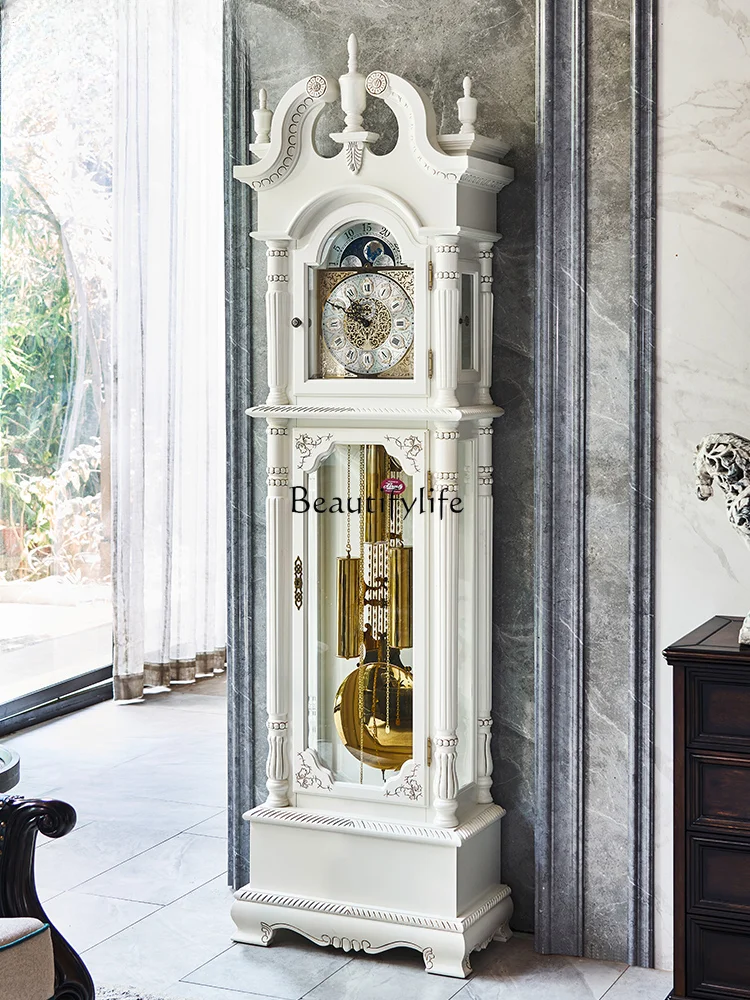 European Style Mechanical Floor Clock Living Room Villa Vertical Pendulum Clock Classical