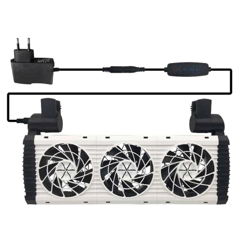 Aquariums Cooling Fan for Fishtanks Low Noise Energy Saving Chiller Aquatic Air Cooler HumidityReducer Chiller System