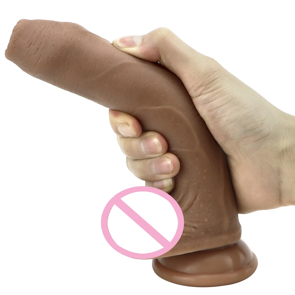 Skin Feeling Realistic Penis Soft Sexy Huge Dildo Female Masturbator Sex Toys Silicone Suction Cup Phallus for Women Big Dick 18