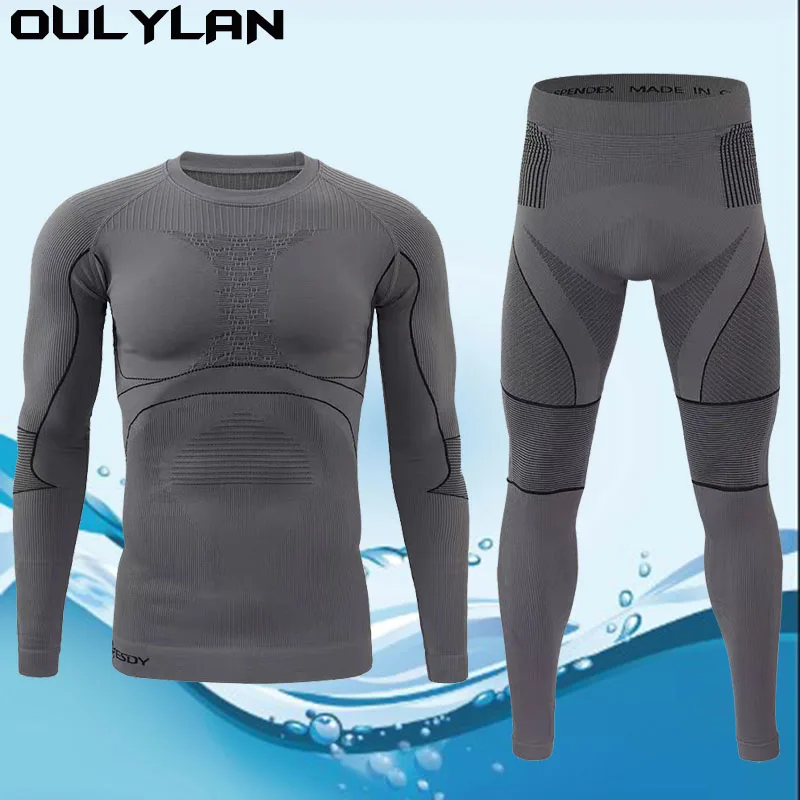 Outdoor Sort Suit Quick Dry Ski Thermal Underwear For Men Male Thermo Clothes Compression Set Thermal Tights Winter Leggings